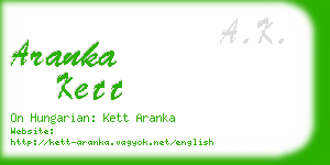 aranka kett business card